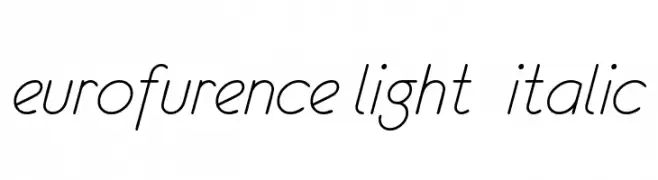 eurofurence light  italic  les polices de caractères gratuit tlcharger