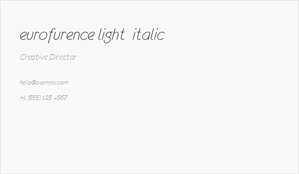 eurofurence light  italic Business Card