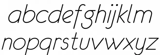 eurofurence light  italic Caratteri MINUSCOLO