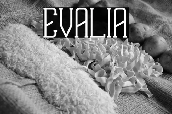 EVALIA Font examples
