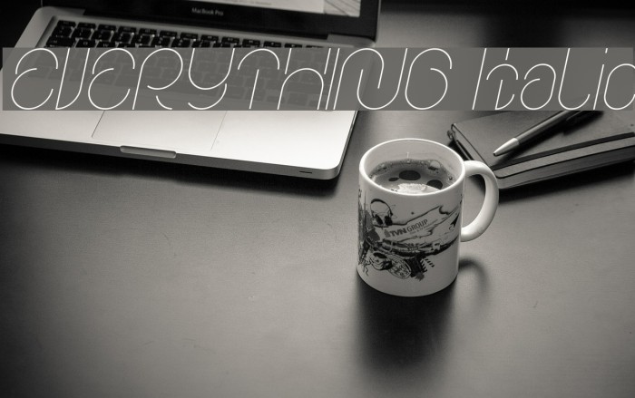 EVERYTHING Italic Font examples