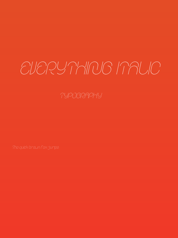 EVERYTHING Italic Poster