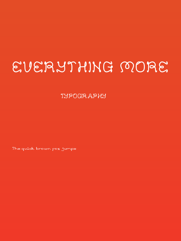 EVERYTHING MORE Poster