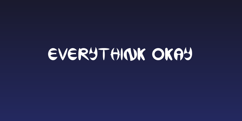 EVERYTHINK OKAY Social Header