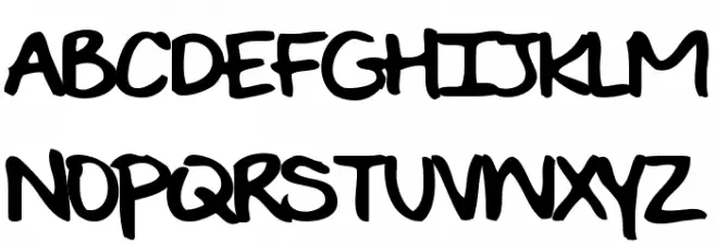EVIE'S HANDRegular フォント 大文字