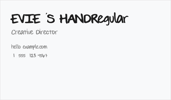 EVIE'S HANDRegular Business Card