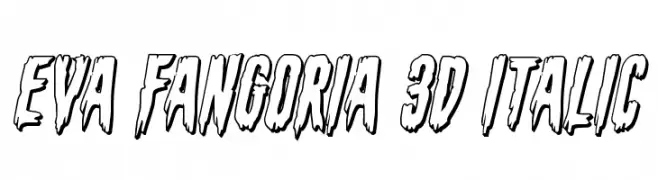 Eva Fangoria 3D Italic  नि: शुल्क फ़ॉन्ट्स डाउनलोड