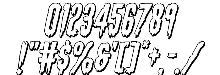 Eva Fangoria 3D Italic Font OTHER CHARS