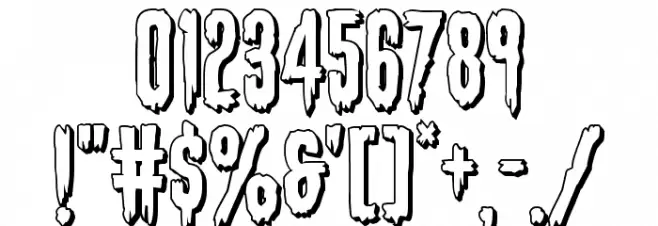 Eva Fangoria 3D Font OTHER CHARS