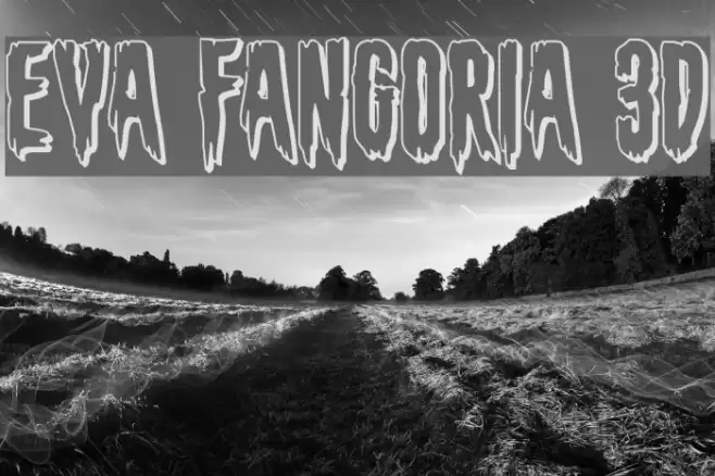Eva Fangoria 3D Font examples