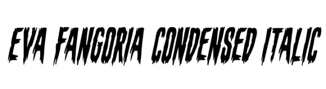 Eva Fangoria Condensed Italic  Frei Schriftart Herunterladen