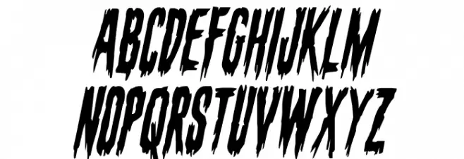Eva Fangoria Condensed Italic Fonte MAIÚSCULAS