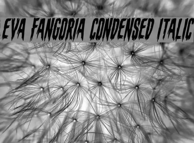 Eva Fangoria Condensed Italic Example 3