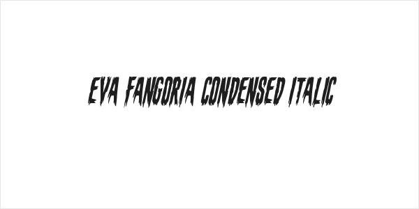 Eva Fangoria Condensed Italic Logo