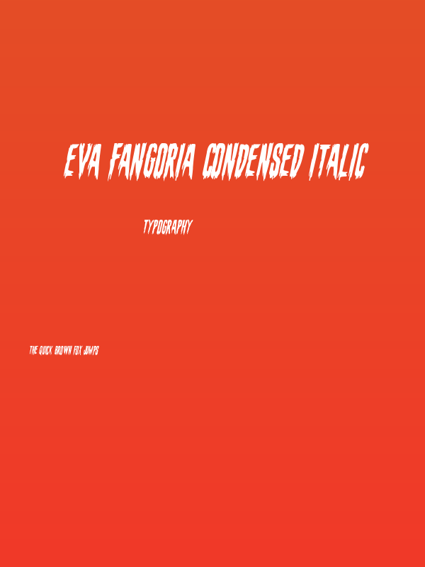 Eva Fangoria Condensed Italic Poster