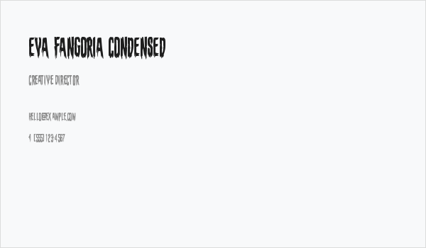 Eva Fangoria Condensed Business Card