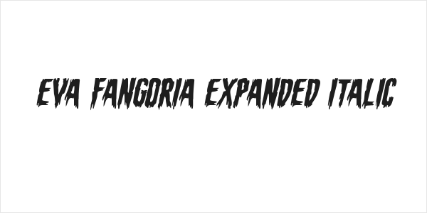 Eva Fangoria Expanded Italic Logo