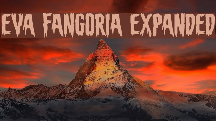 Eva Fangoria Expanded Font examples