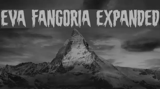 Eva Fangoria Expanded Font examples