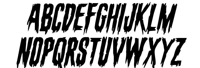 Eva Fangoria Italic Font LOWERCASE