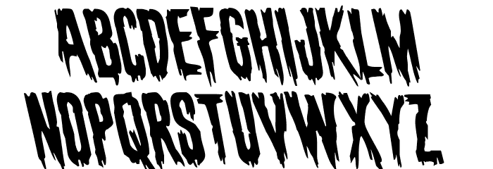 Eva Fangoria Leftalic Font LOWERCASE