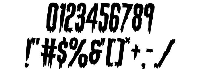 Eva Fangoria Rotated 2 Font OTHER CHARS