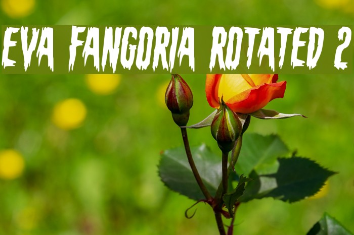 Eva Fangoria Rotated 2 Font examples