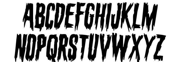 Eva Fangoria Rotated 2 Font LOWERCASE