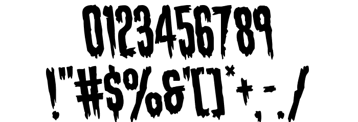 Eva Fangoria Rotated Font OTHER CHARS