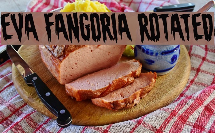 Eva Fangoria Rotated Font examples