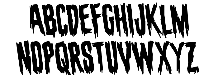 Eva Fangoria Rotated Font LOWERCASE