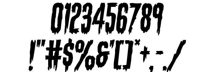 Eva Fangoria Semi-Italic Font OTHER CHARS