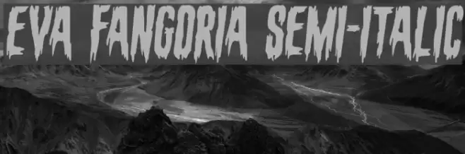 Eva Fangoria Semi-Italic Font examples