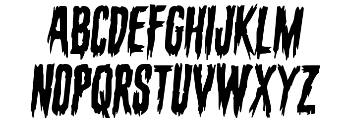 Eva Fangoria Semi-Italic Font LOWERCASE