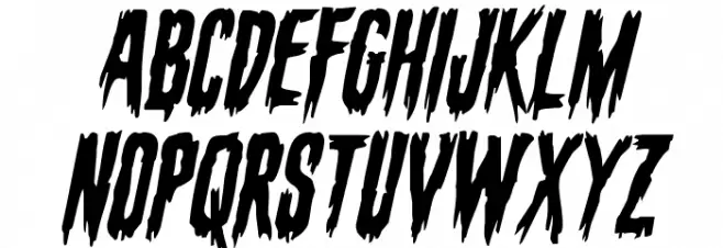 Eva Fangoria Staggered Italic Polices MAJUSCULES
