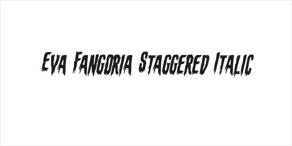 Eva Fangoria Staggered Italic Logo