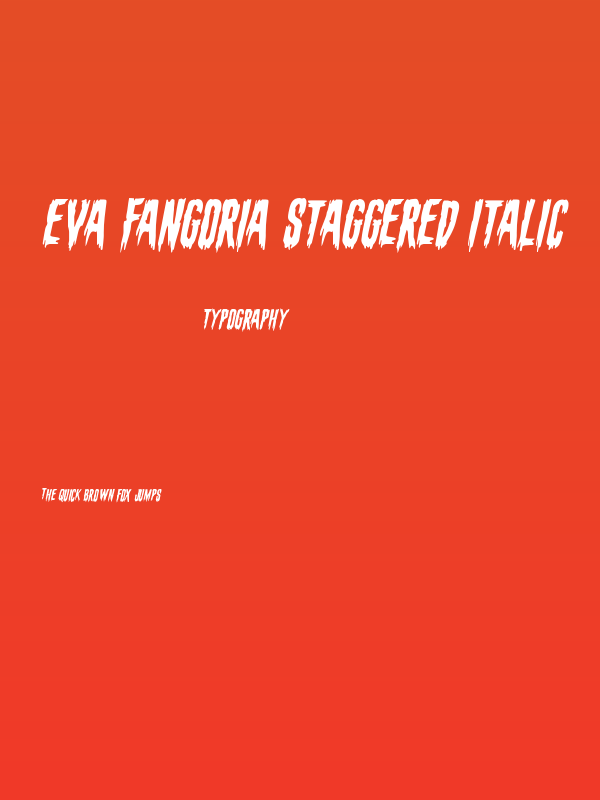 Eva Fangoria Staggered Italic Poster