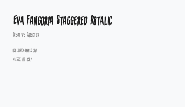 Eva Fangoria Staggered Rotalic Business Card