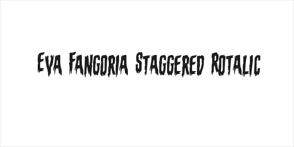 Eva Fangoria Staggered Rotalic Logo