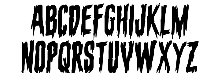 Eva Fangoria Staggered Rotalic Font LOWERCASE