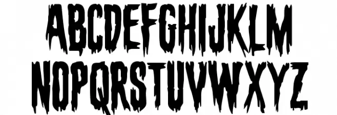 Eva Fangoria Staggered Шрифта ВЕРХНИЙ