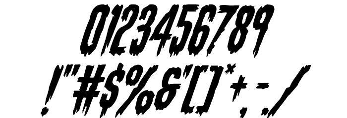 Eva Fangoria Super-Italic Font OTHER CHARS