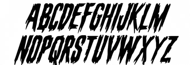 Eva Fangoria Super-Italic フォント 大文字