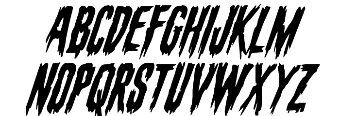 Eva Fangoria Super-Italic Font LOWERCASE