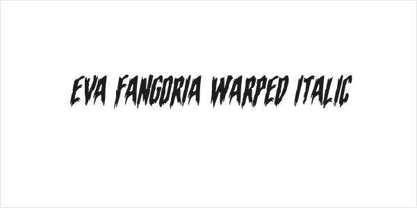 Eva Fangoria Warped Italic Logo