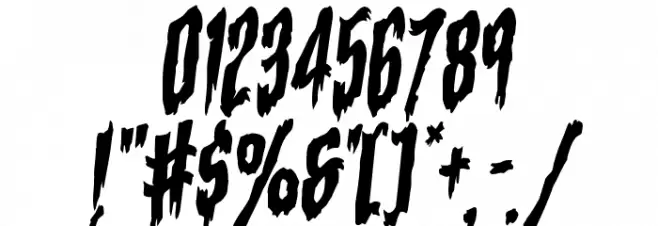 Eva Fangoria Warped Rotalic Font OTHER CHARS