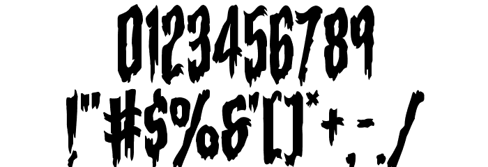 Eva Fangoria Warped Font OTHER CHARS