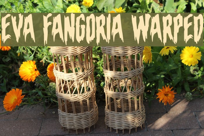 Eva Fangoria Warped Font examples