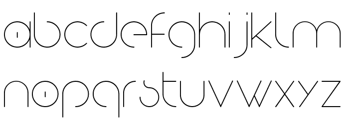 Eva Light Font LOWERCASE