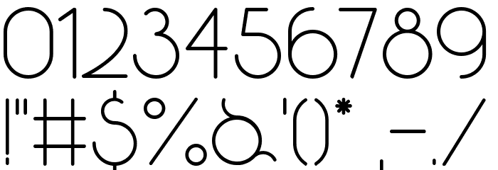 Eva Regular Font OTHER CHARS